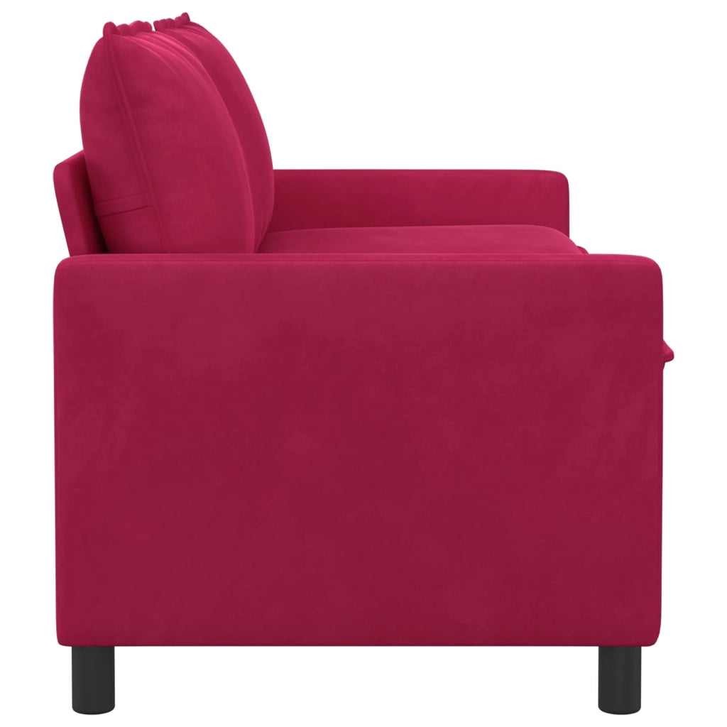 Divano Rosso Vino 156 x 81 x 87,5 cm Velluto 42028843
