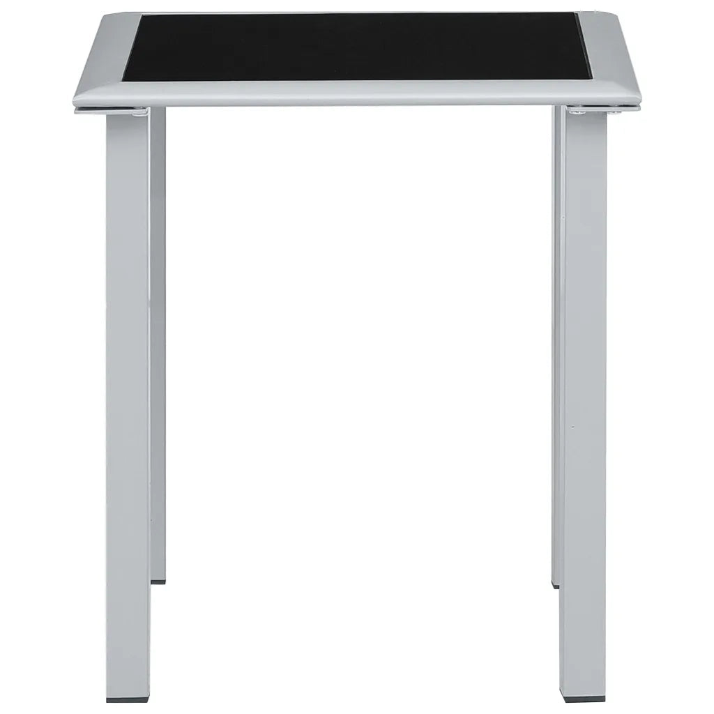 Lettini Prendisole con Tavolino 2 pz in Alluminio Grigio Talpa 310538