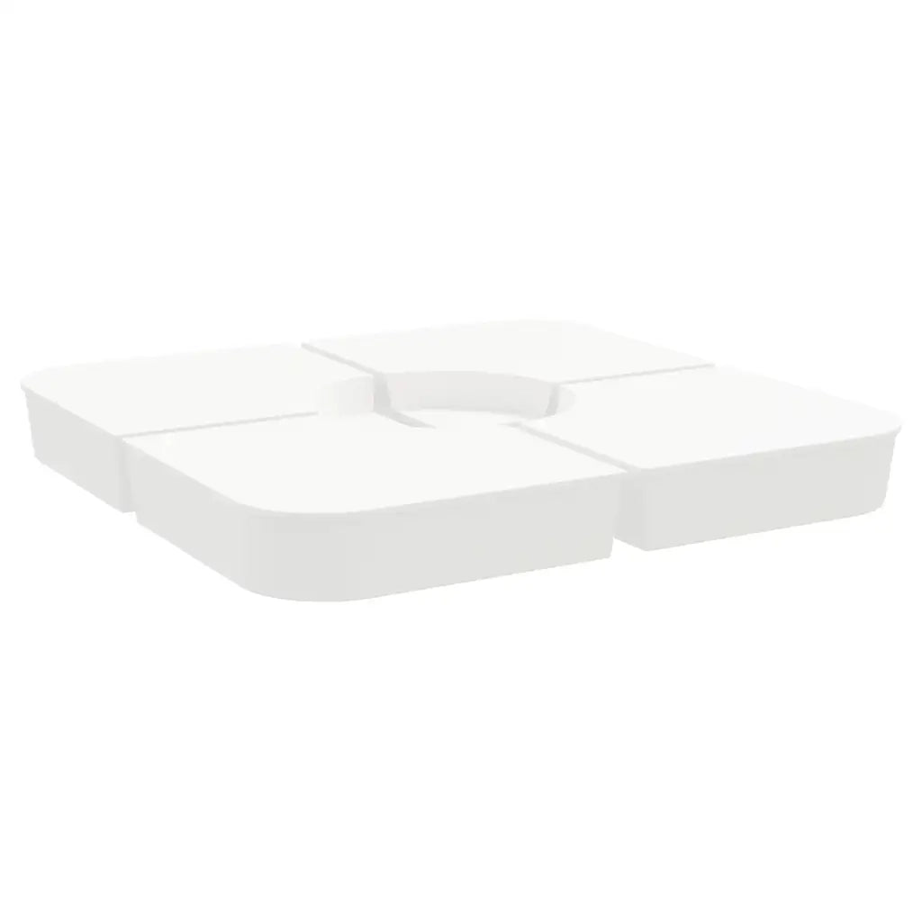 Set Base per Ombrellone-Supporto per ombrellone 4 pz con Supporto a Croce 100 kg PP 372341