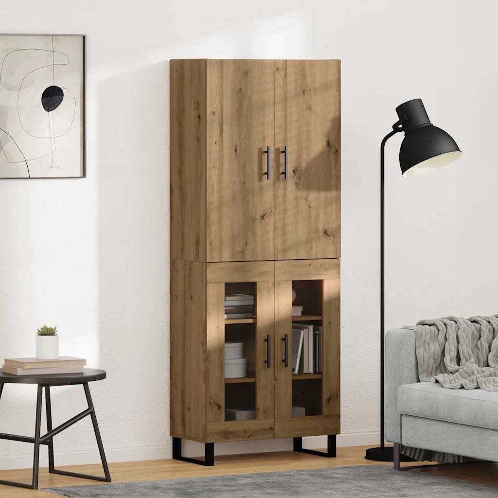 Credenza 2 pcs Rovere artigianale 69,5 x 34 x 180 cm 3403199