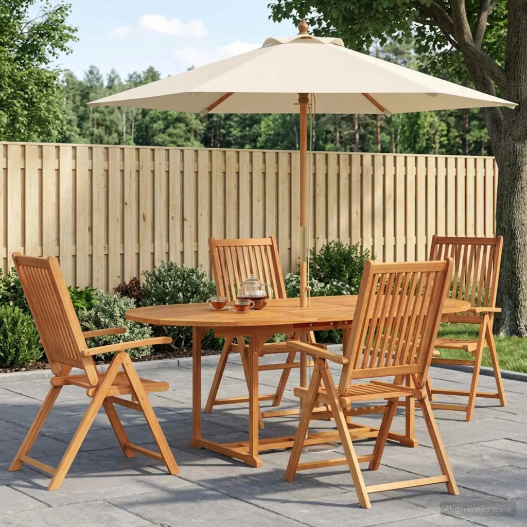 Set da pranzo da esterno con ombrellone 6 pz 3438541