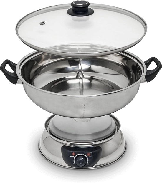 Fonduta elettrica con 2 vasi - 4,5 litri - hot pot con vasi separati