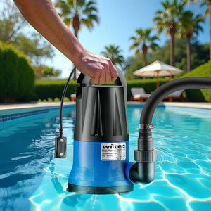 Pompa sommersa 400 W, pompa per acque reflue con portata max 6000 l/h, pompa a immersione, prevalenza max 7 m