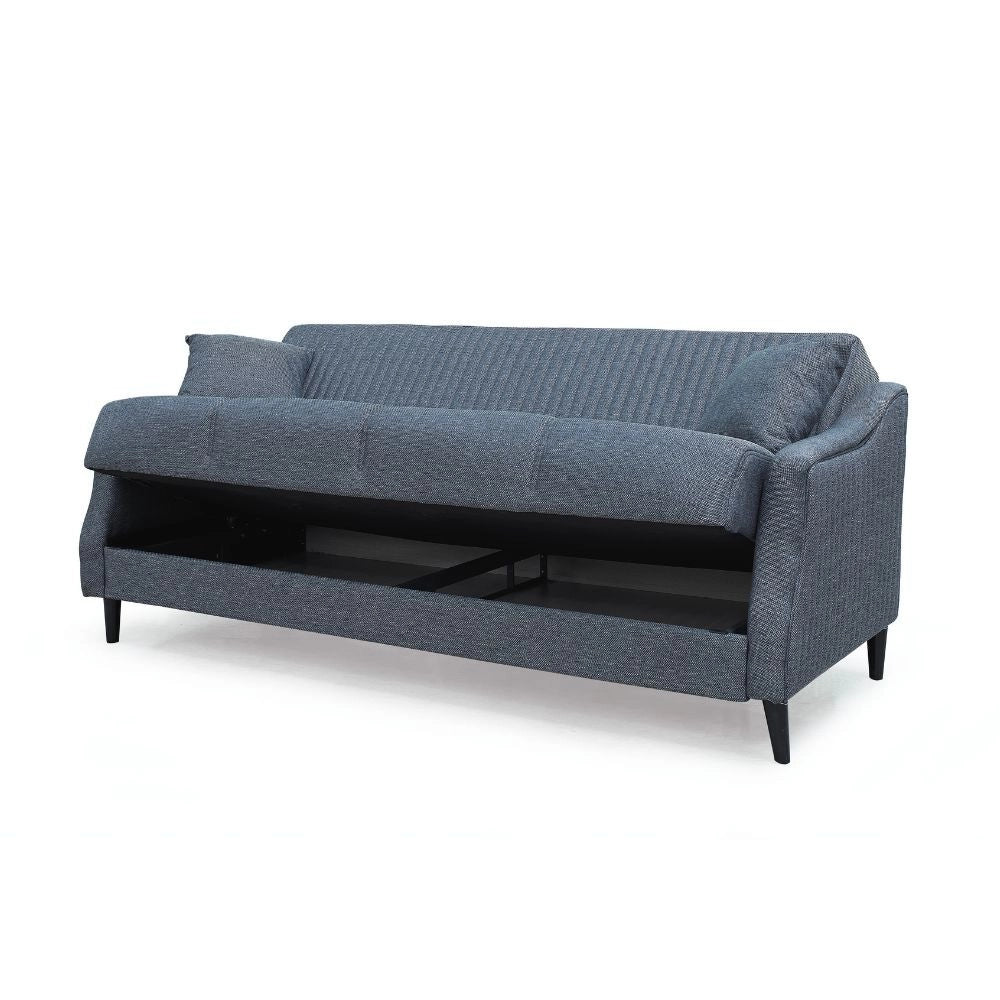 Divano letto contenitore Montana 3 posti colore grigio Mina 10