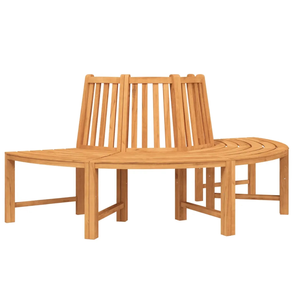 Panca per Albero Semi Circolare Ø201 cm Legno Massello di Teak 364405