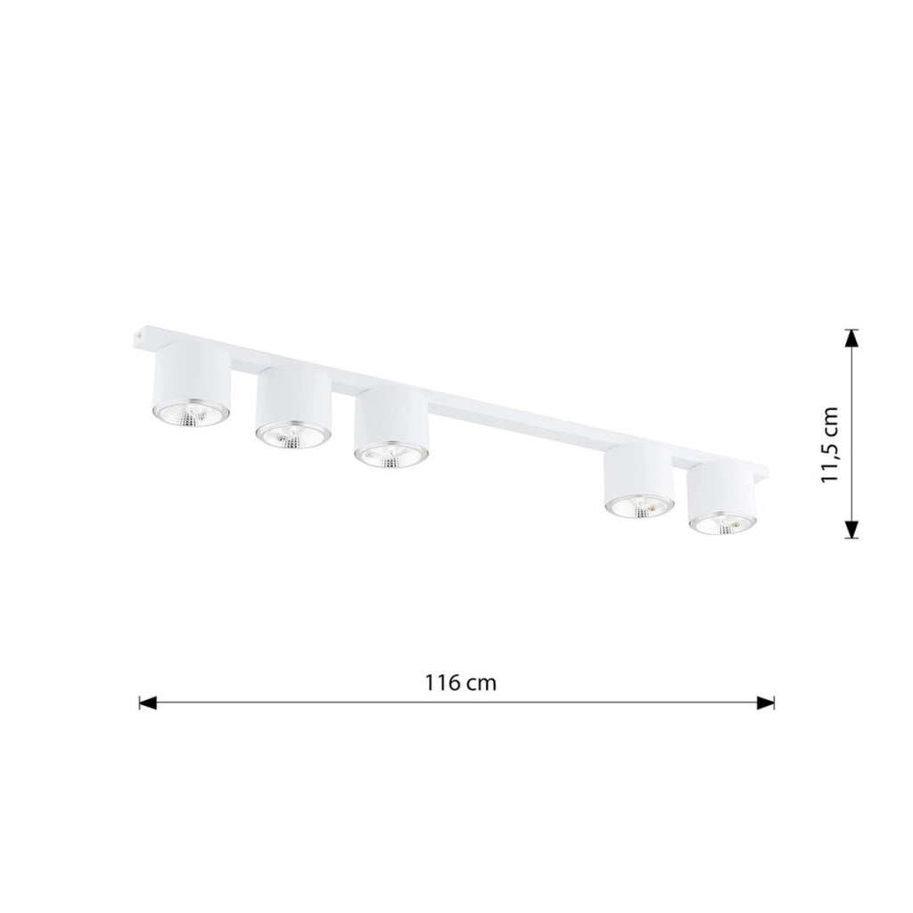 Faretto da soffitto Nano in acciaio bianco opaco