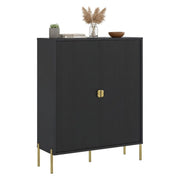 Madia Wallis, Credenza Cassetti, 104x40x129h cm Nero