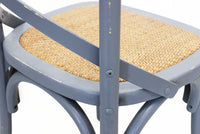 Sedia Cross 46x42x87 cm  in Legno Grigio