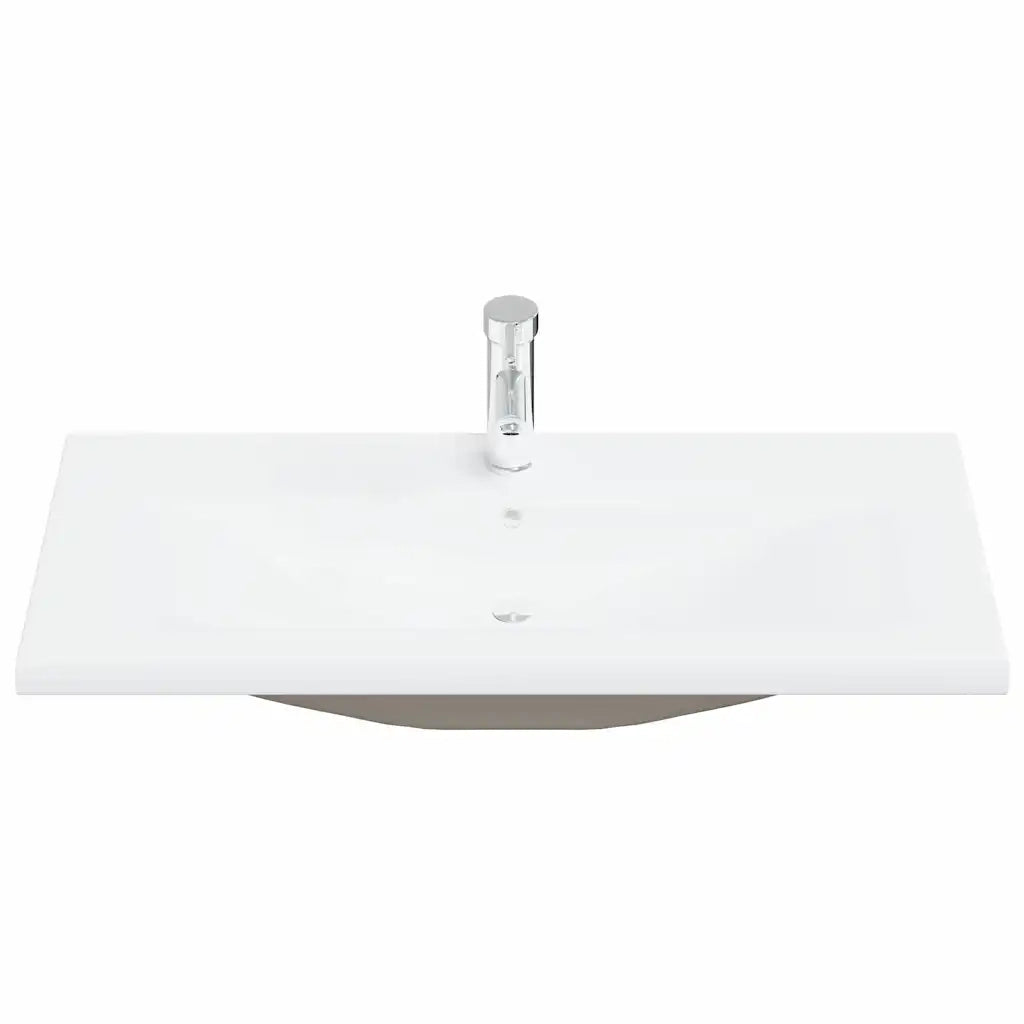 Set di mobili per il bagno 4 pcs Rovere Nero Legno multistrato 3334379