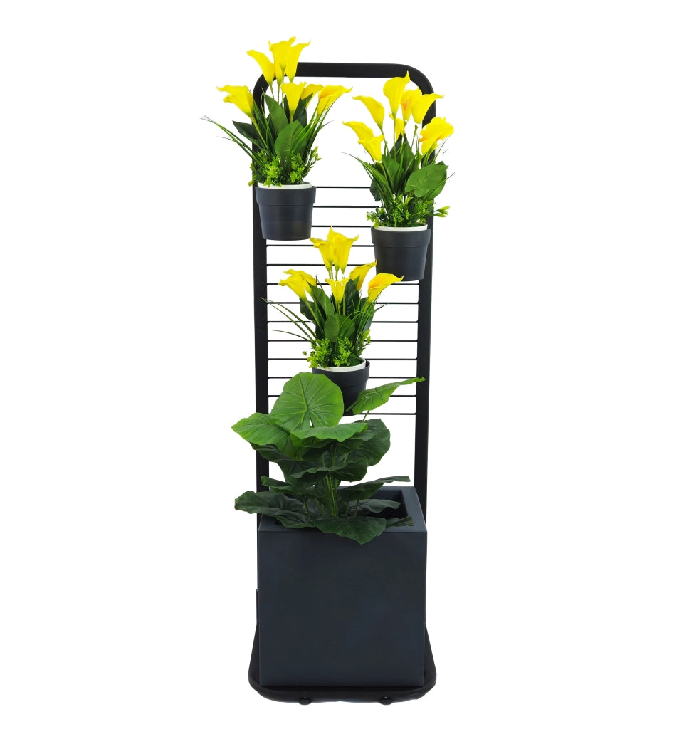 Tecnokit Fioriera Verticale Anthea Monofacciale | Completa di Vaso Modus Quadro | Made in Italy