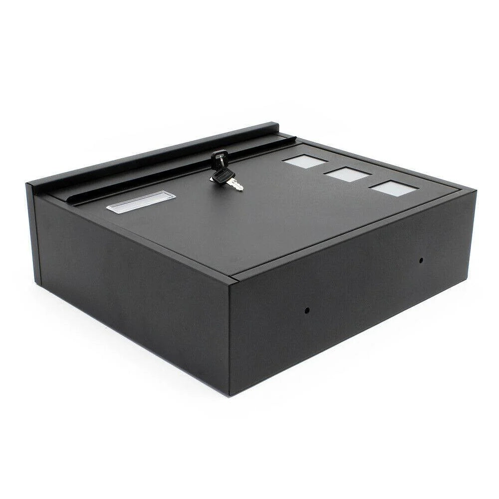 Cassetta postale da parete stile design finitura verniciata a polvere 30 × 39,5 × 11 cm nero 16_0000105