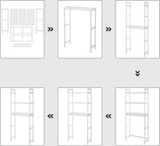 Scaffale di archiviazione per bagno, sopra lavatrice e toilette