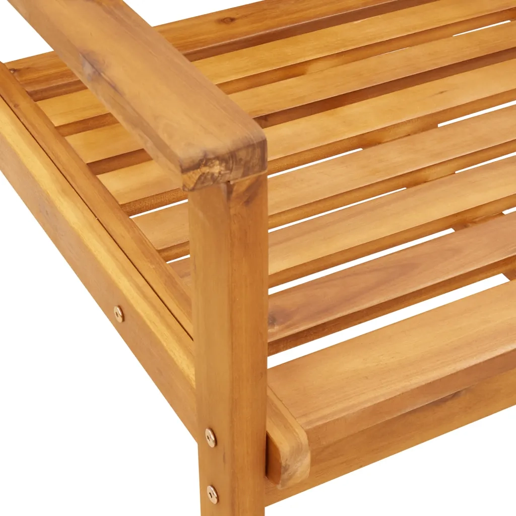 Poltrone da Giardino 2 pz 66,5x65x81 cm Legno Massello Acacia 366374