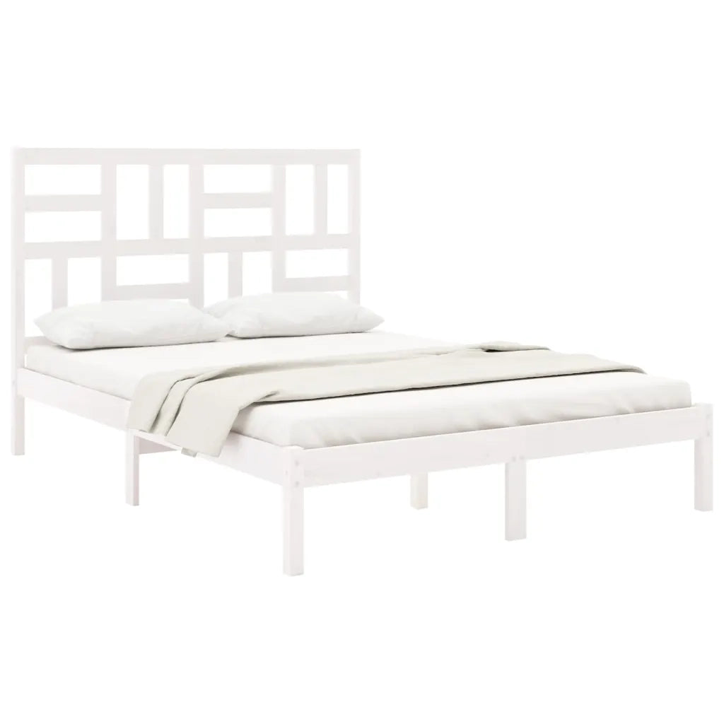 Giroletto-Struttura Letto Bianco in Legno Massello 120x200 cm 738686