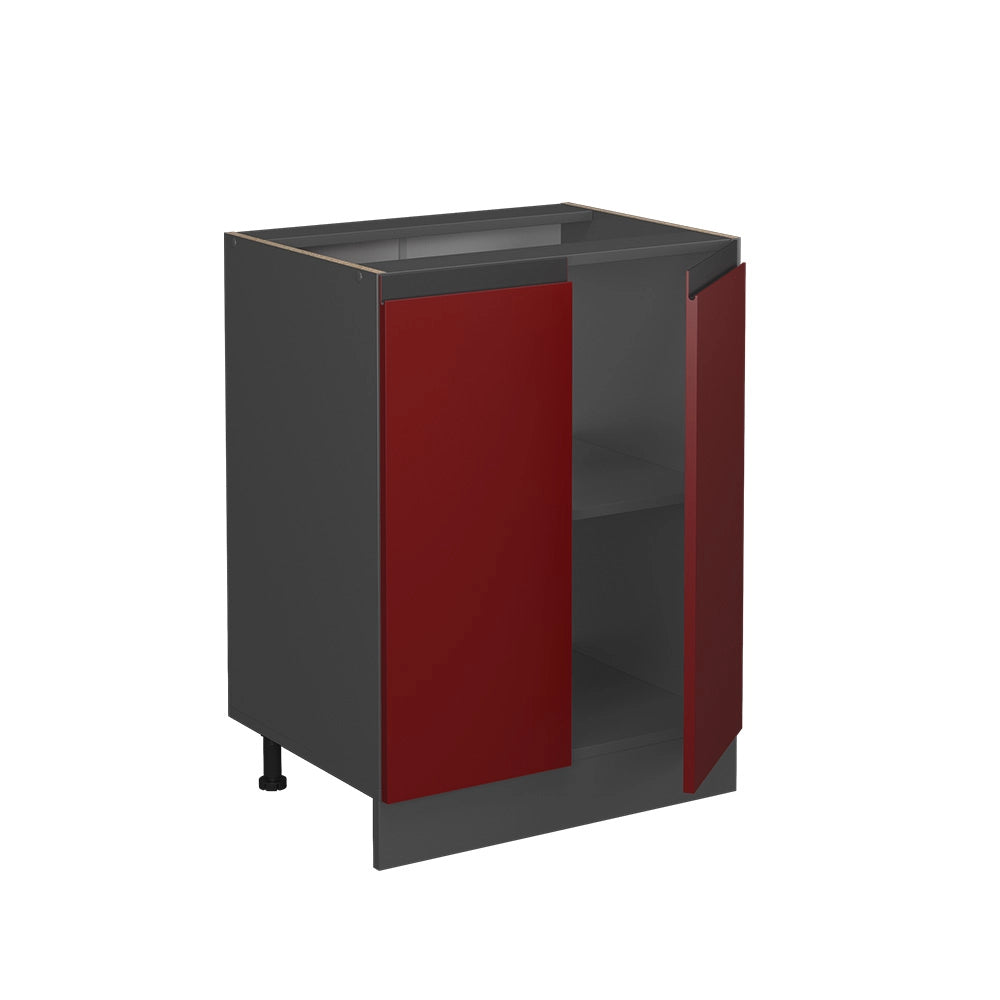 Vicco Mobiletto base cucina Rosso 60 cm , PL Rovere