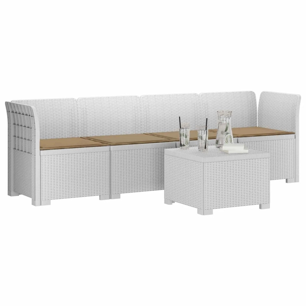 Divano da Giardino a 4 Posti con Cuscini in Stile Rattan PP 3443864
