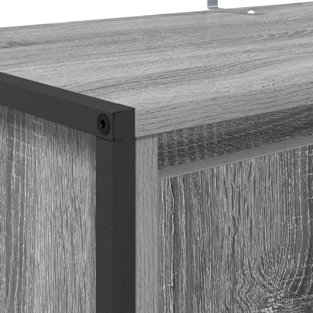 Mobile per scarpe con porta Grigio Sonoma 79 x 36 x 100 cm 886465