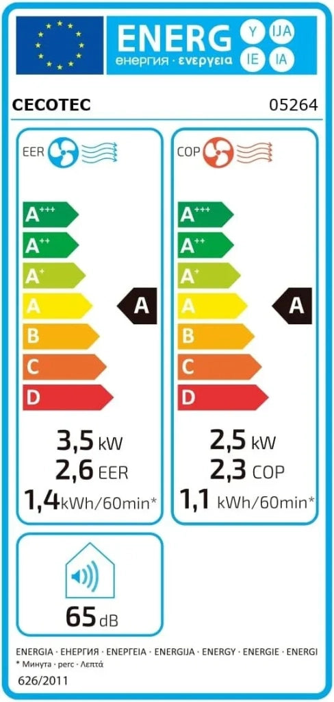 CECOTEC Condizionatore freddo-caldo ForceClima 12250 SmartHeating Portatile e potente 4 in 1 Ultrasilenzioso. 12000 BTU 400 m³/h