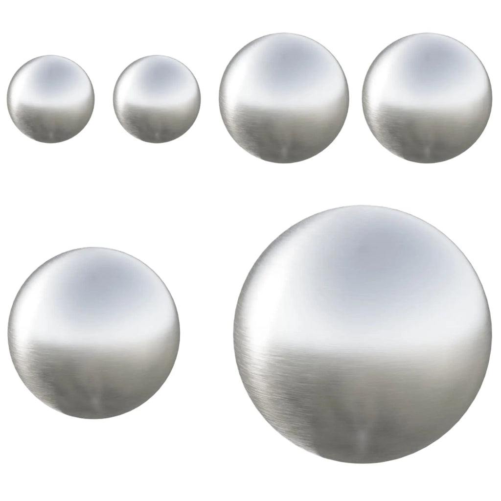 Palla Spazzolata 6 pcs Ø 15 cm Argento Acciaio Inossidabile 201 42008421