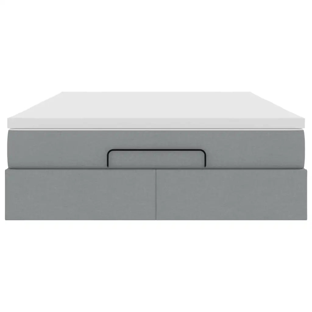 Struttura Letto Pouf con Materasso 140x200 cm in Tessuto