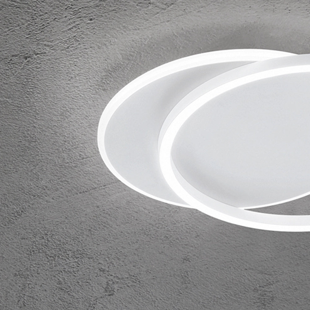 Plafoniera Moderna Orbit Alluminio Bianco Acrilico Led 43W 3000K