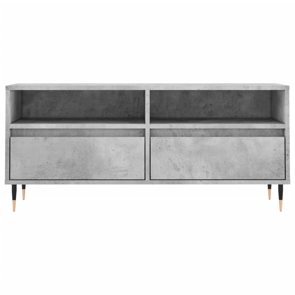 Mobile TV multimediale mensola TV credenza mobile TV sala da pranzo soggiorno camera da letto 100 x 34,5 x 44,5 cm legno ingegnerizzato grigio 02_0025474