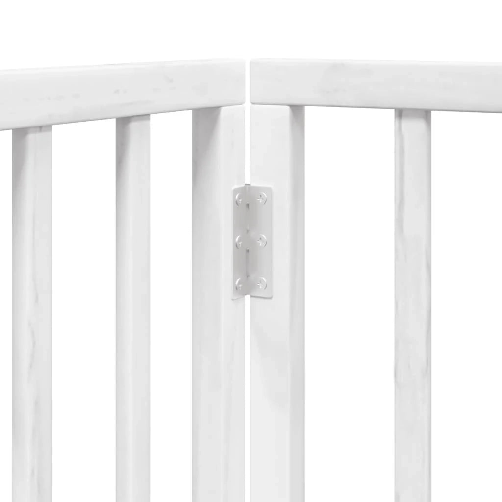 Cancelletto e porta di sicurezza per animali domestici 6 pannelli legno di pioppo bianco 02_0023357