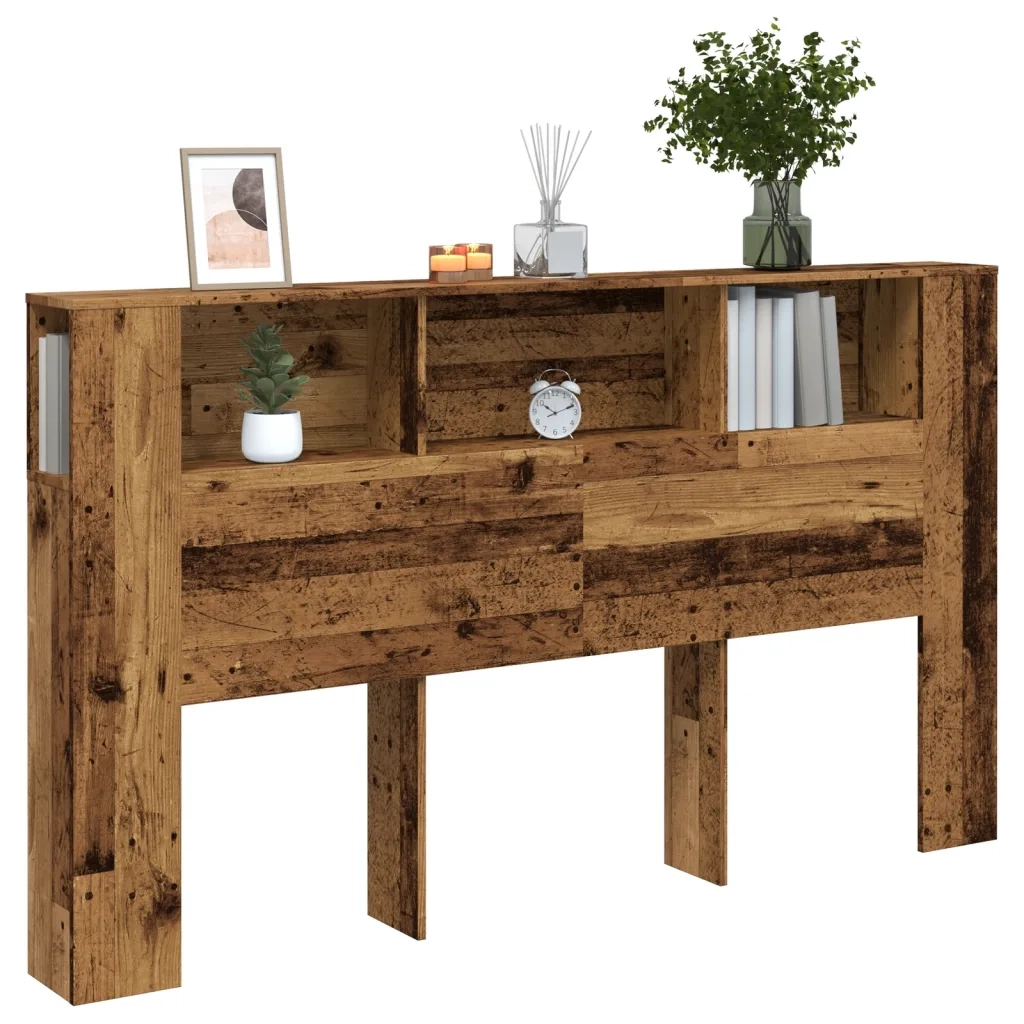 Testiera Contenitore Legno Antico 180x18,5x102,5 cm Truciolato