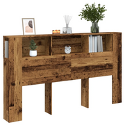 Testiera Contenitore Legno Antico 180x18,5x102,5 cm Truciolato