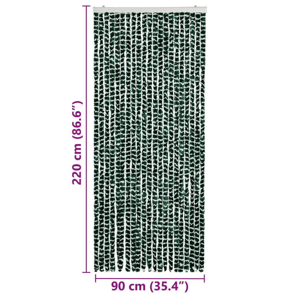 Zanzariera Verde e Bianco 90x220 cm Ciniglia CFW4642461