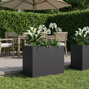 Vaso da giardino Nero 80 x 40 x 60 cm Acciaio laminato a freddo 8005883