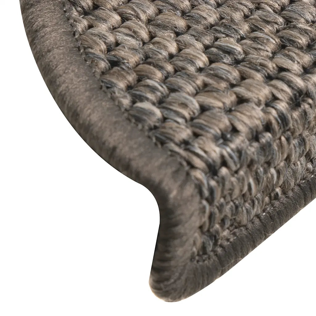 Tappeti Adesivi per Scale Sisal 30pz 56x17x3 cm Beige Marrone
