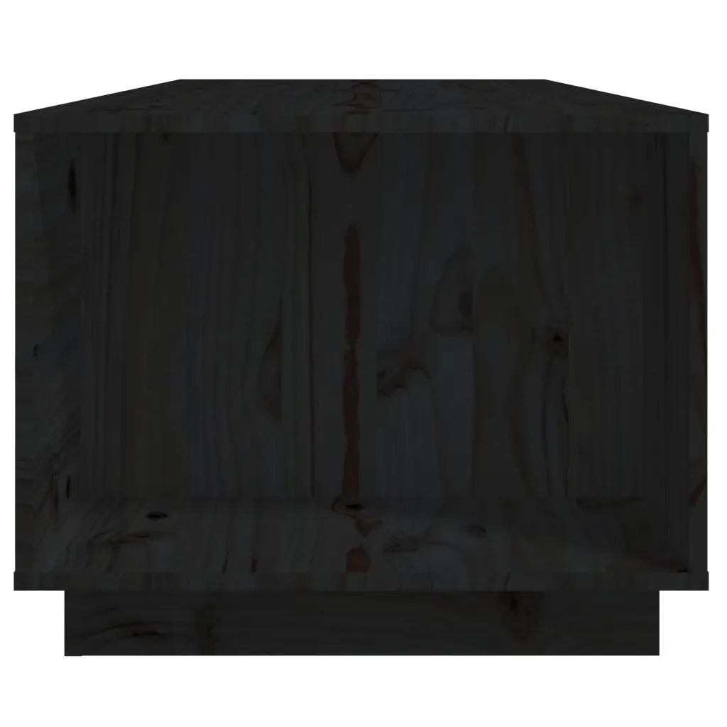 Tavolino da Salotto Nero 110x50x40 cm Legno Massello di Pino cod mxl 26698