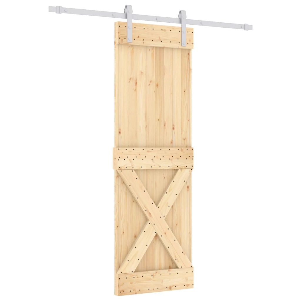 Porta scorrevole Naturale e Bianco 70 x 210 cm 3444941