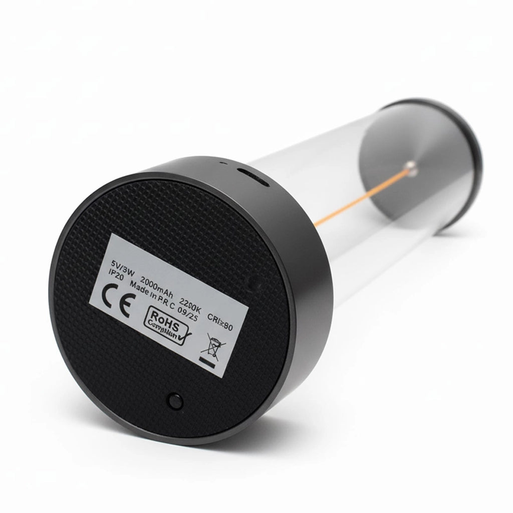 Lampada da tavolo ricaricabile LED flessibile 3W Touch luce moderna decorativa senza fili tavolini bar ristorante GRIGIO ANTRACITE