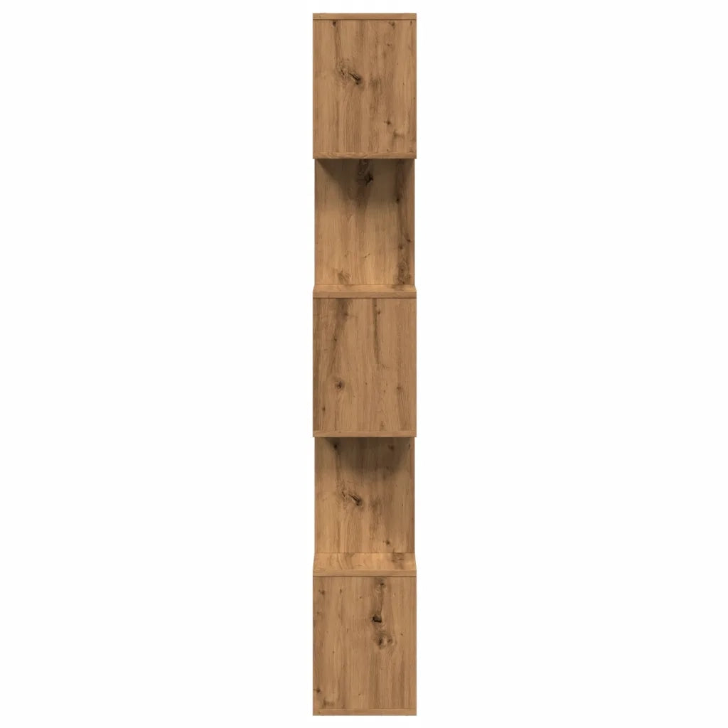 Libreria 5 Ripiani Rovere Artigianale 70x24x161 cm Truciolato 858101