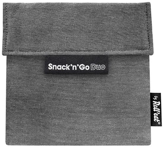 Houder sandwich riciclabile, ambientale, BPA libero, houder sandwich, grigio - Snack'n'Go Duo Nature