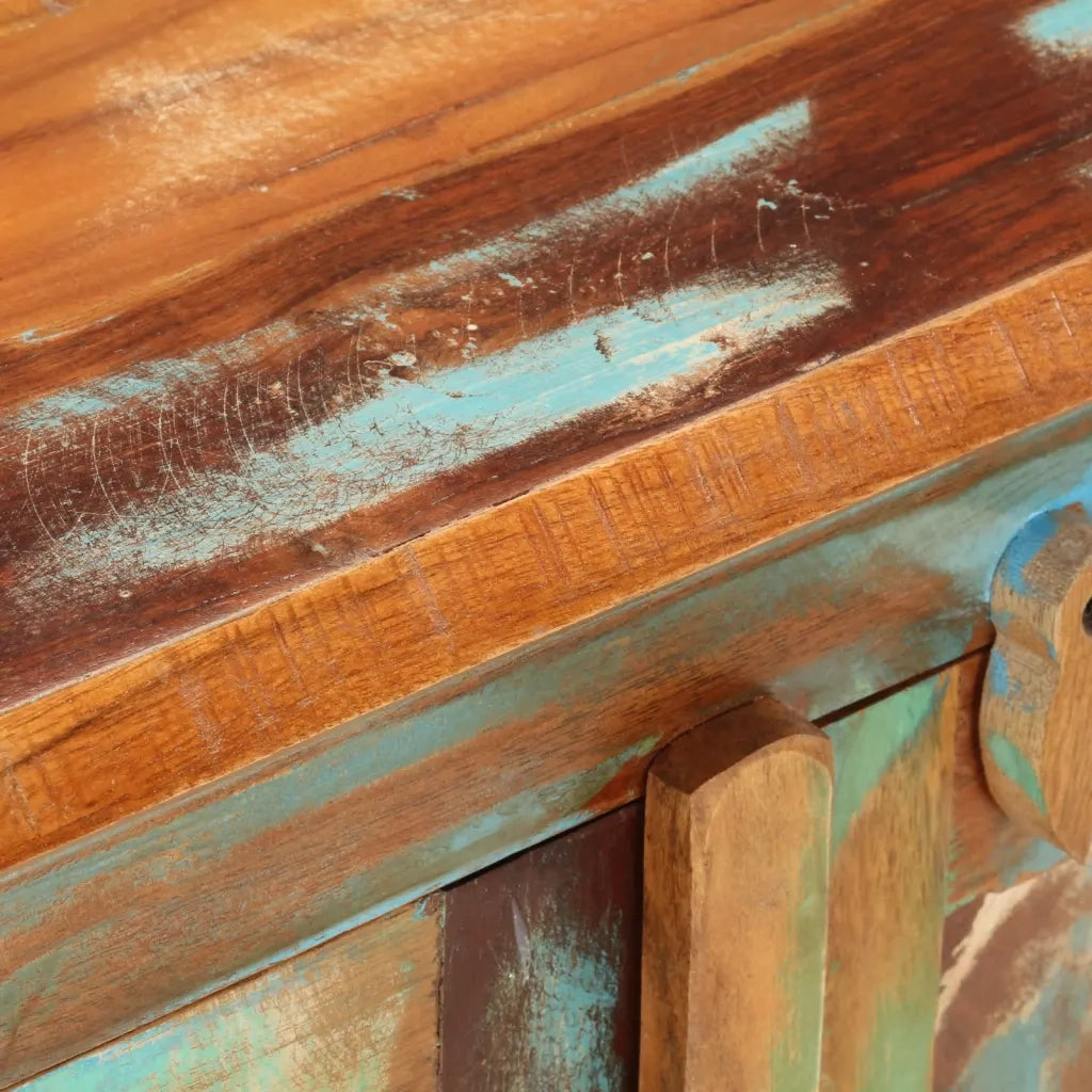 Credenza con 2 Ante 55x30x70 cm in Legno Massello di Recupero 352055