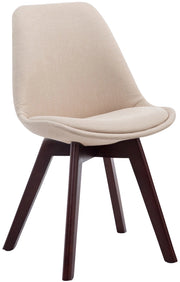 Sedia Borneo Tessuto V2 crema,noce