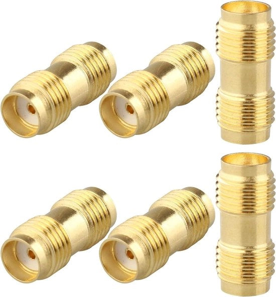 6 pezzi Adattatore Coassiale SMA Femmina a Femmina Jack per Antenna WiFi Adattatore con Esterno a Ghiaccio con Boccole all'Interno da Esterno a Esterno per Cavi SMA CCU3 Hsdpa Huawei 2G 3G 4G LTE Antenna UMTS