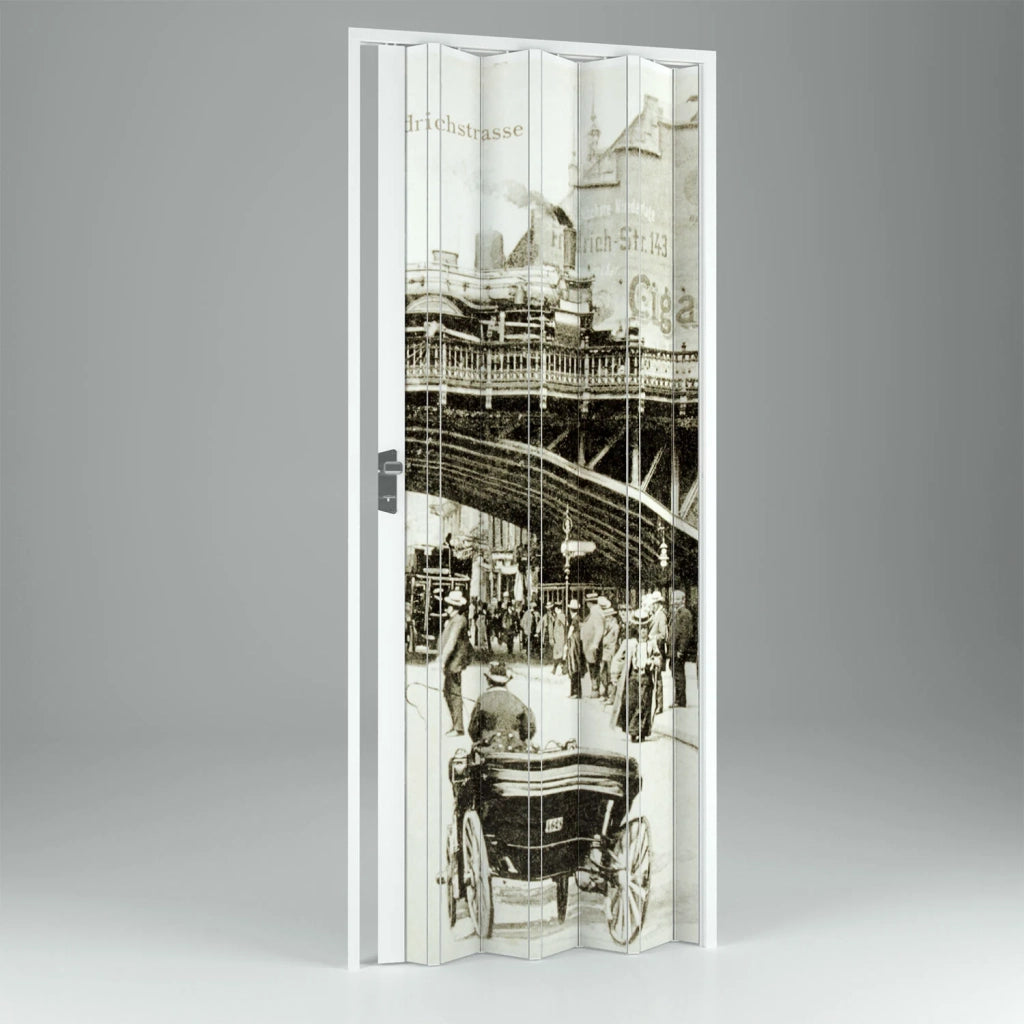 Porta a Soffietto da Interno in PVC Vintage 102x214 cm mod. Vera