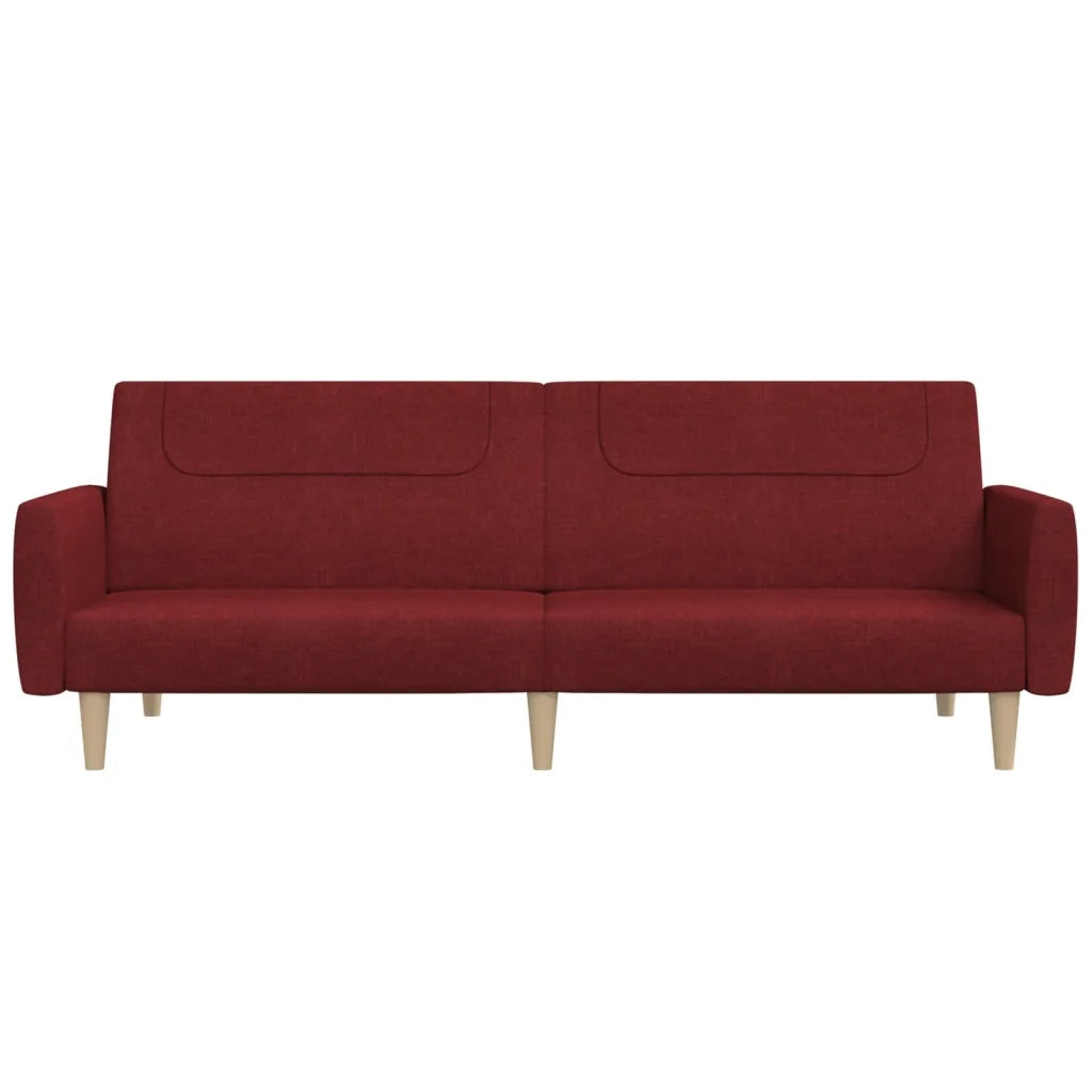 Divano letto | Sof¨¤ letto | Letto singolo a 2 Posti Rosso Vino in Tessuto