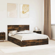 Letto con Contenitore con testiera Rovere fumé 135 x 190 cm 3410809