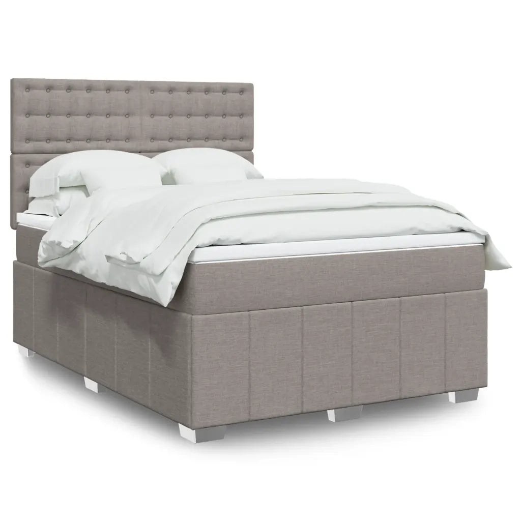 Giroletto a Molle con Materasso Tortora 160x200 cm in Tessuto 3294037
