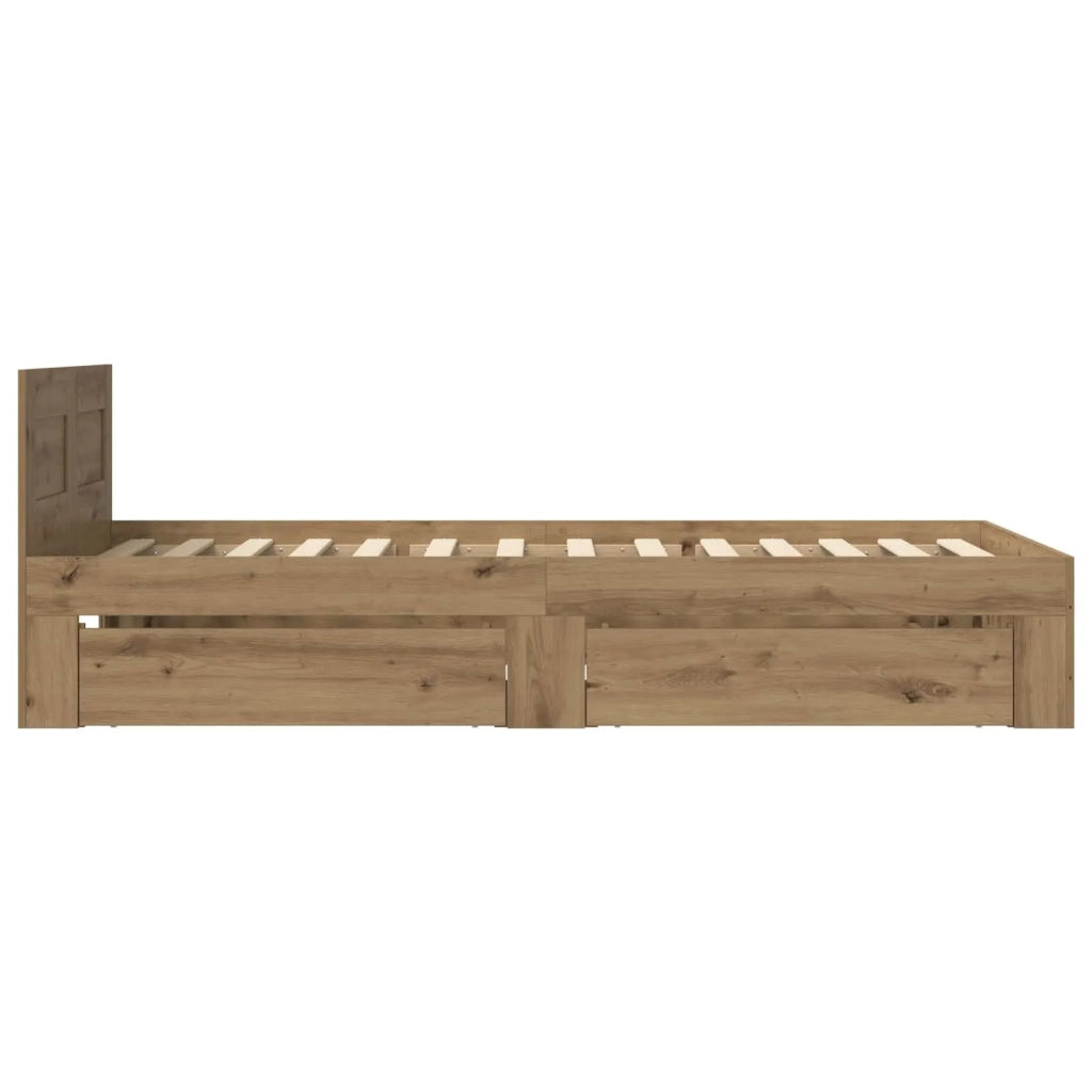 Struttura letto con testata Rovere Artigianale 80 x 200 cm 3429684