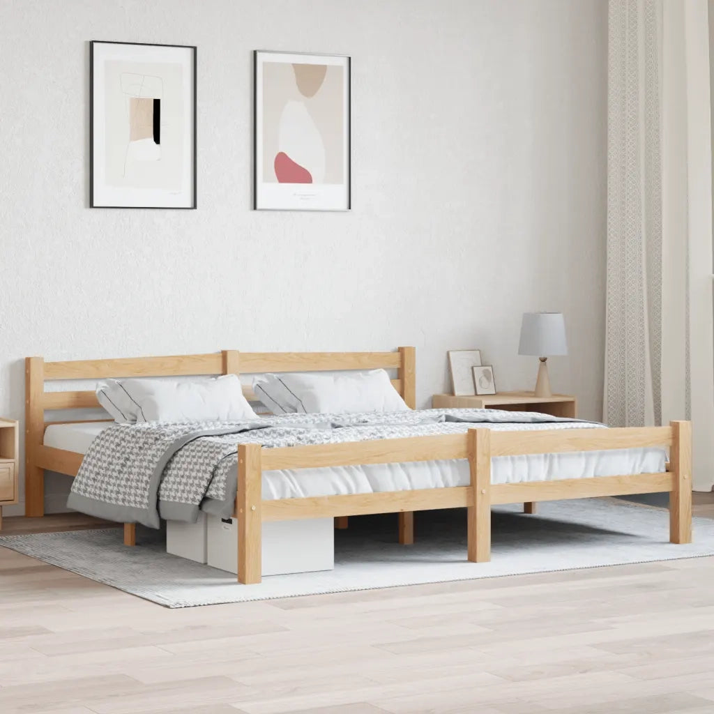 Giroletto senza Materasso 180x200 cm in Legno Massello di Pino 322066