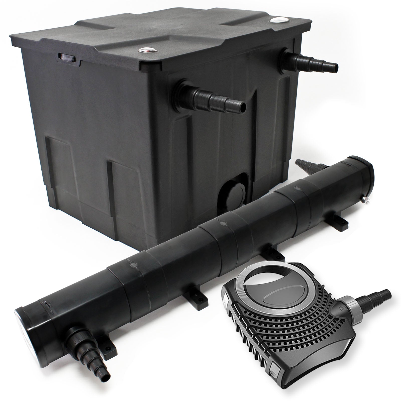 Set: Filtro bio per laghetto 12000l con Chiarificatore UVC 72W Pompa 80W