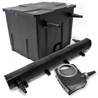 Set: Filtro bio per laghetto 12000l con Chiarificatore UVC 72W Pompa 80W