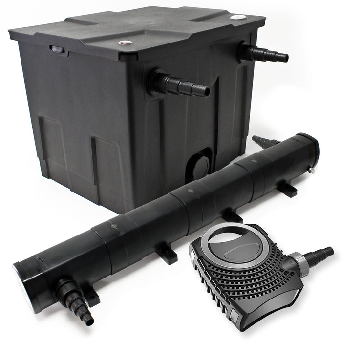 Set: Filtro bio per laghetto 12000l con Chiarificatore UVC 72W Pompa 80W