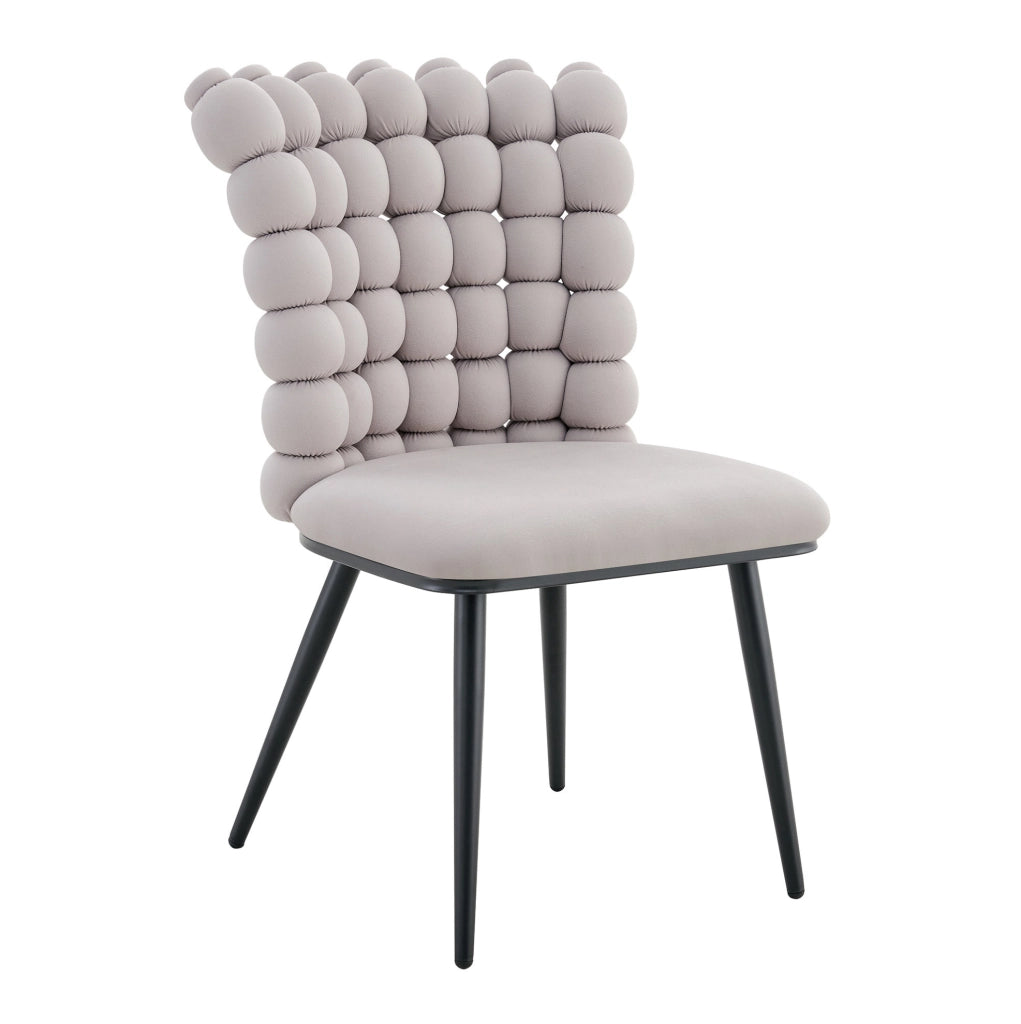 SEDIA da pranzo 71x57x54 cm in velluto grigio chiaro Set da 2 pezzi